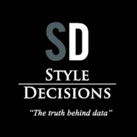 SD STYLE DECISIONS "THE TRUTH BEHIND DATA" Logo (USPTO, 11.04.2012)