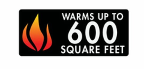 WARMS UP TO 600 SQUARE FEET Logo (USPTO, 07/20/2012)