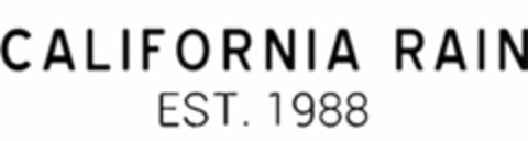 CALIFORNIA RAIN EST. 1988 Logo (USPTO, 18.09.2012)