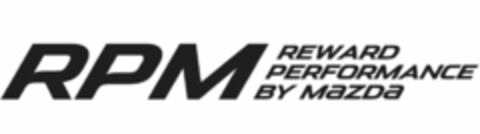 RPM REWARD PERFORMANCE BY MAZDA Logo (USPTO, 16.03.2015)