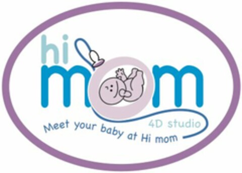 HI MOM 4D STUDIO MEET YOUR BABY AT HI MOM Logo (USPTO, 24.04.2017)