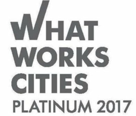 WHAT WORKS CITIES PLATINUM 2017 Logo (USPTO, 05/21/2018)