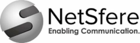NETSFERE ENABLING COMMUNICATION. Logo (USPTO, 09/20/2019)