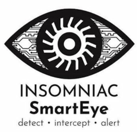 INSOMNIAC SMARTEYE DETECT · INTERCEPT ·ALERT Logo (USPTO, 20.10.2019)