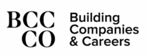 BCC CO BUILDING COMPANIES & CAREERS Logo (USPTO, 08/17/2020)