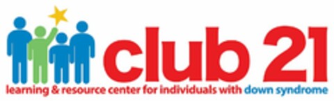 CLUB 21 LEARNING & RESOURCE CENTER FOR INDIVIDUALS WITH DOWN SYNDROME Logo (USPTO, 09/18/2020)