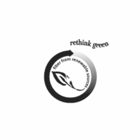 FIBER FROM RENEWABLE SOURCES RETHINK GREEN Logo (USPTO, 01/26/2009)