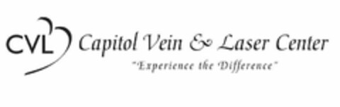 CVL CAPITOL VEIN & LASER CENTER "EXPERIENCE THE DIFFERENCE" Logo (USPTO, 08.02.2010)