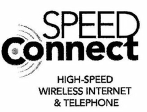 SPEED CONNECT HIGH-SPEED WIRELESS INTERNET & TELEPHONE Logo (USPTO, 06.05.2011)