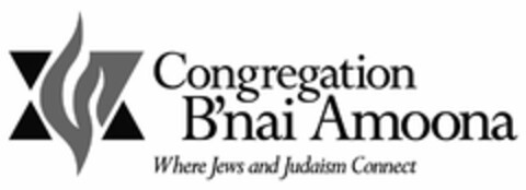 CONGREGATION B'NAI AMOONA WHERE JEWS AND JUDAISM CONNECT Logo (USPTO, 27.04.2015)