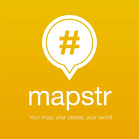 # MAPSTR YOUR MAP, YOUR PLACES, YOUR WORLD Logo (USPTO, 14.03.2016)