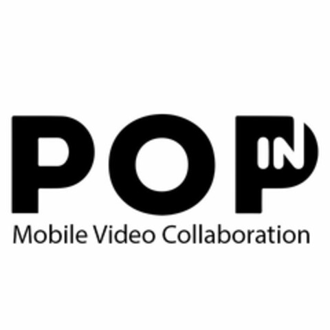 POPIN MOBILE VIDEO COLLABORATION Logo (USPTO, 05.05.2017)