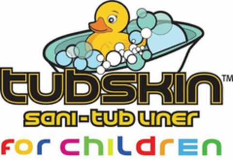 TUBSKIN  SANI-TUB LINER FOR CHILDREN Logo (USPTO, 13.02.2018)