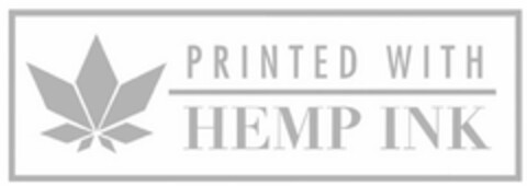 PRINTED WITH HEMP INK Logo (USPTO, 01/07/2019)