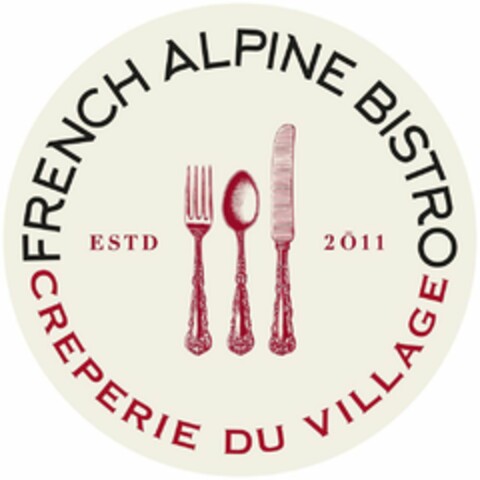 FRENCH ALPINE BISTRO CREPERIE DU VILLAGE ESTD 2011 Logo (USPTO, 26.08.2019)