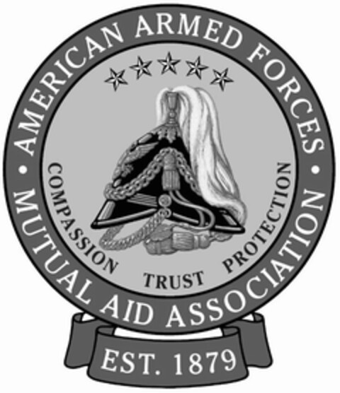 AMERICAN ARMED FORCES MUTUAL AID ASSOCIATION EST. 1879 COMPASSION TRUST PROTECTION Logo (USPTO, 17.09.2019)