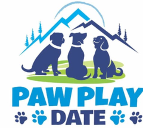 PAW PLAY DATE Logo (USPTO, 06.01.2020)