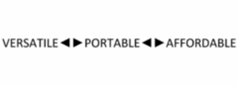 VERSATILE PORTABLE AFFORDABLE Logo (USPTO, 18.06.2010)