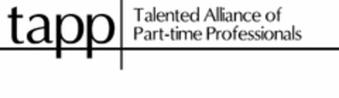 TAPP TALENTED ALLIANCE OF PART-TIME PROFESSIONALS Logo (USPTO, 05/05/2011)