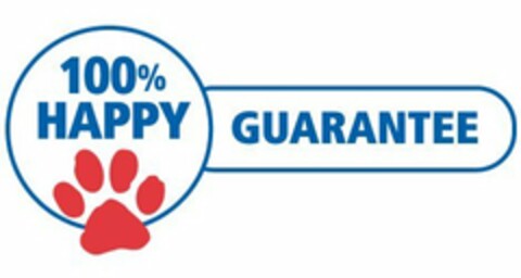 100% HAPPY GUARANTEE Logo (USPTO, 01.11.2011)