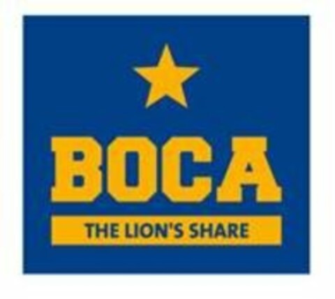 BOCA THE LION'S SHARE Logo (USPTO, 10.08.2012)