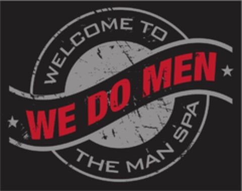 WE DO MEN WELCOME TO THE MAN SPA Logo (USPTO, 05/19/2015)