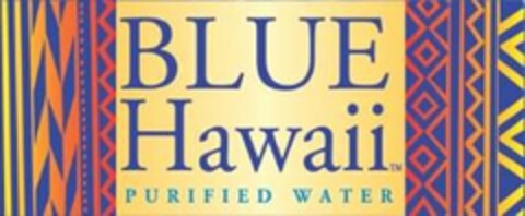 BLUE HAWAII PURIFIED WATER Logo (USPTO, 03/10/2017)