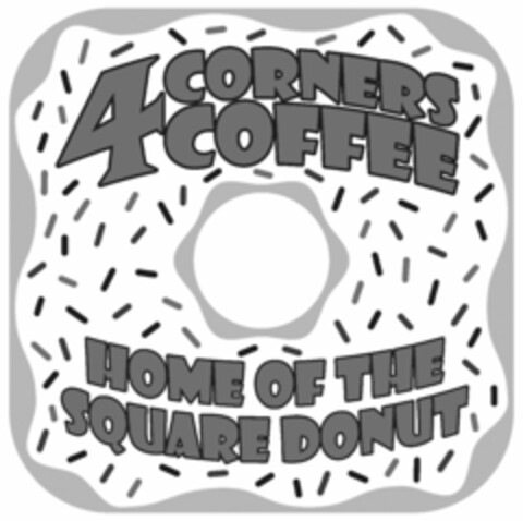 4 CORNERS COFFEE HOME OF THE SQUARE DONUT Logo (USPTO, 12.05.2017)