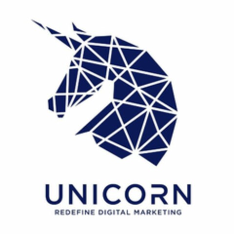 UNICORN REDEFINE DIGITAL MARKETING Logo (USPTO, 10/31/2017)