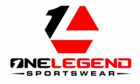 1 ONE LEGEND SPORTSWEAR Logo (USPTO, 01/12/2018)