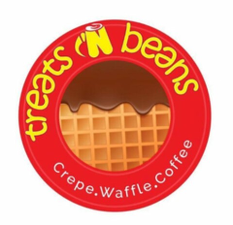 TREATS N BEANS CREPE.WAFFLE.COFFEE Logo (USPTO, 04.02.2019)