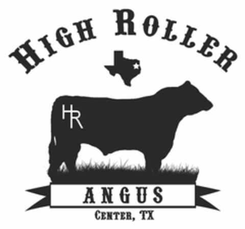 HIGH ROLLER HR ANGUS CENTER, TX Logo (USPTO, 06/14/2019)