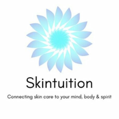 SKINTUITION CONNECTING SKIN CARE TO YOUR MIND, BODY & SPIRIT Logo (USPTO, 07/10/2019)