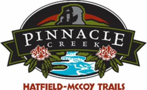 PINNACLE CREEK HATFIELD-MCCOY TRAILS Logo (USPTO, 07/15/2019)