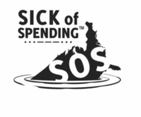 SICK OF SPENDING - SOS Logo (USPTO, 06/01/2010)