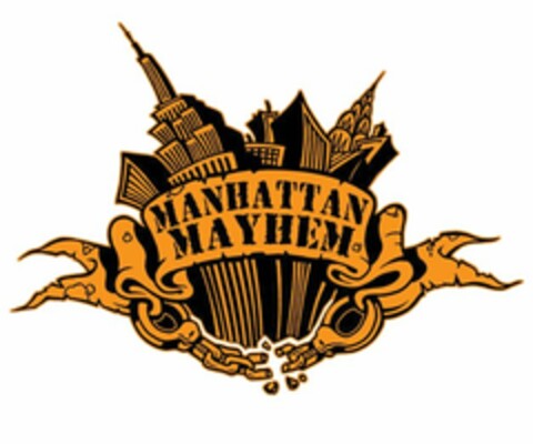 MANHATTAN MAYHEM Logo (USPTO, 02/12/2013)