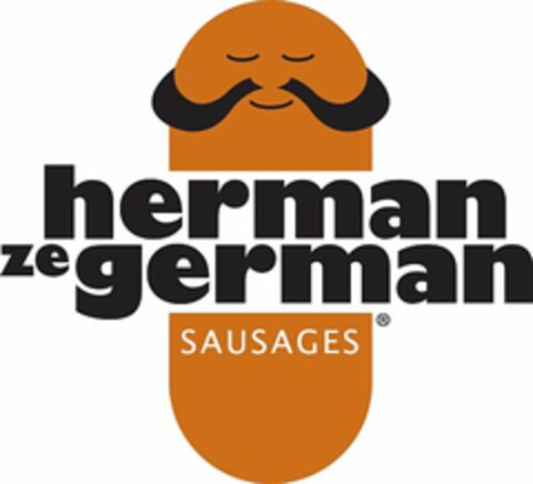 HERMAN ZE GERMAN SAUSAGES Logo (USPTO, 18.06.2014)