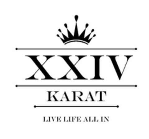 XXIV KARAT LIVE LIFE ALL IN Logo (USPTO, 28.08.2014)