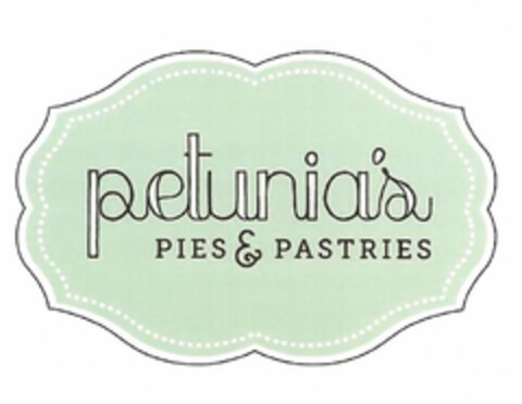 PETUNIA'S PIES & PASTRIES Logo (USPTO, 17.12.2014)