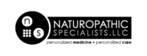 N S NATUROPATHIC SPECIALISTS. LLC PERSONALIZED MEDICINE · PERSONALIZED CARE Logo (USPTO, 05.10.2015)