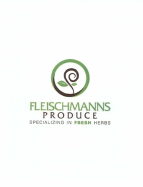 FLEISCHMANNS PRODUCE SPECIALIZING IN FRESH HERBS Logo (USPTO, 30.12.2016)