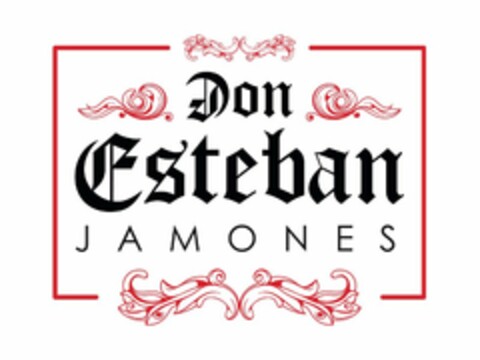 DON ESTEBAN JAMONES Logo (USPTO, 06/14/2017)