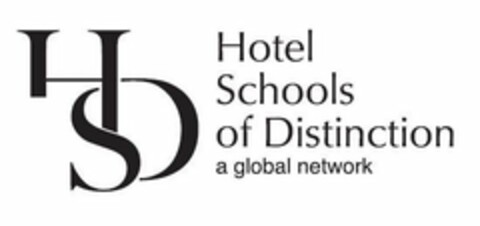 HSD HOTEL SCHOOLS OF DISTINCTION A GLOBAL NETWORK Logo (USPTO, 01.03.2018)