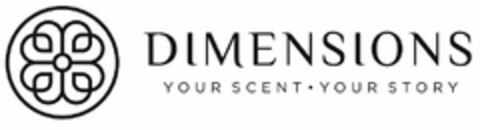 DIMENSIONS YOUR SCENT· YOUR STORY Logo (USPTO, 06/21/2018)