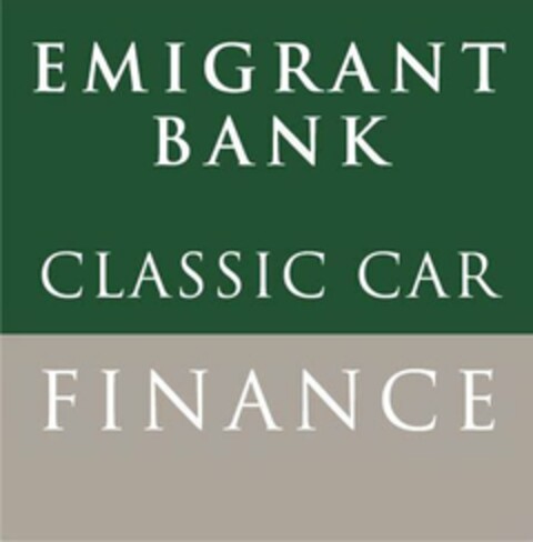 EMIGRANT BANK CLASSIC CAR FINANCE Logo (USPTO, 11.01.2019)