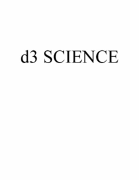 D3 SCIENCE Logo (USPTO, 15.05.2019)