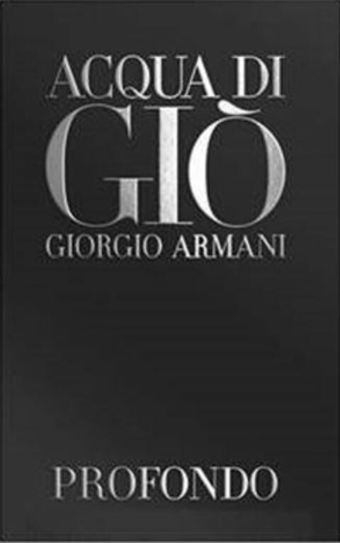 ACQUA DI GIÒ GIORGIO ARMANI PROFONDO Logo (USPTO, 02.07.2019)