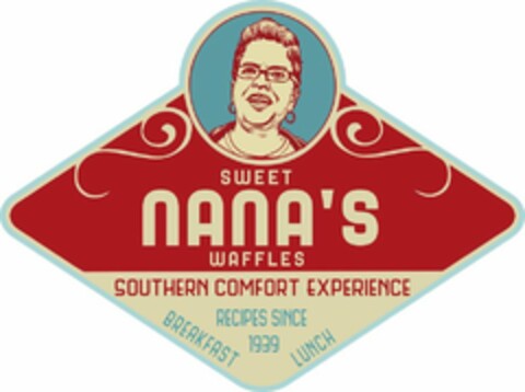 SWEET NANA'S WAFFLES SOUTHERN COMFORT EXPERIENCE RECIPES SINCE 1939 BREAKFAST LUNCH Logo (USPTO, 20.11.2019)