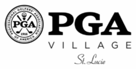 PGA PROFESSIONAL GOLFERS' ASSOCIATION OF AMERICA, 1916, PGA VILLAGE, ST. LUCIE Logo (USPTO, 04/01/2010)