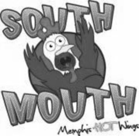 SOUTH MOUTH MEMPHIS HOT WINGS Logo (USPTO, 22.10.2012)